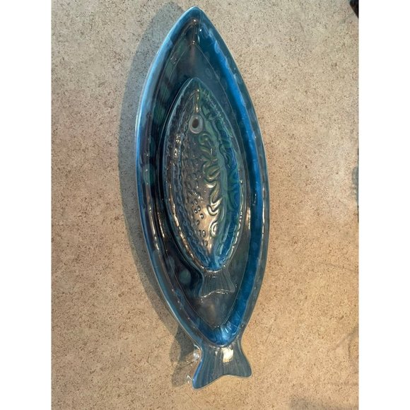 Opalhouse Melamine 2pc Fish Serving Platter 16" x 6" 2pc Nesting - Picture 3 of 6